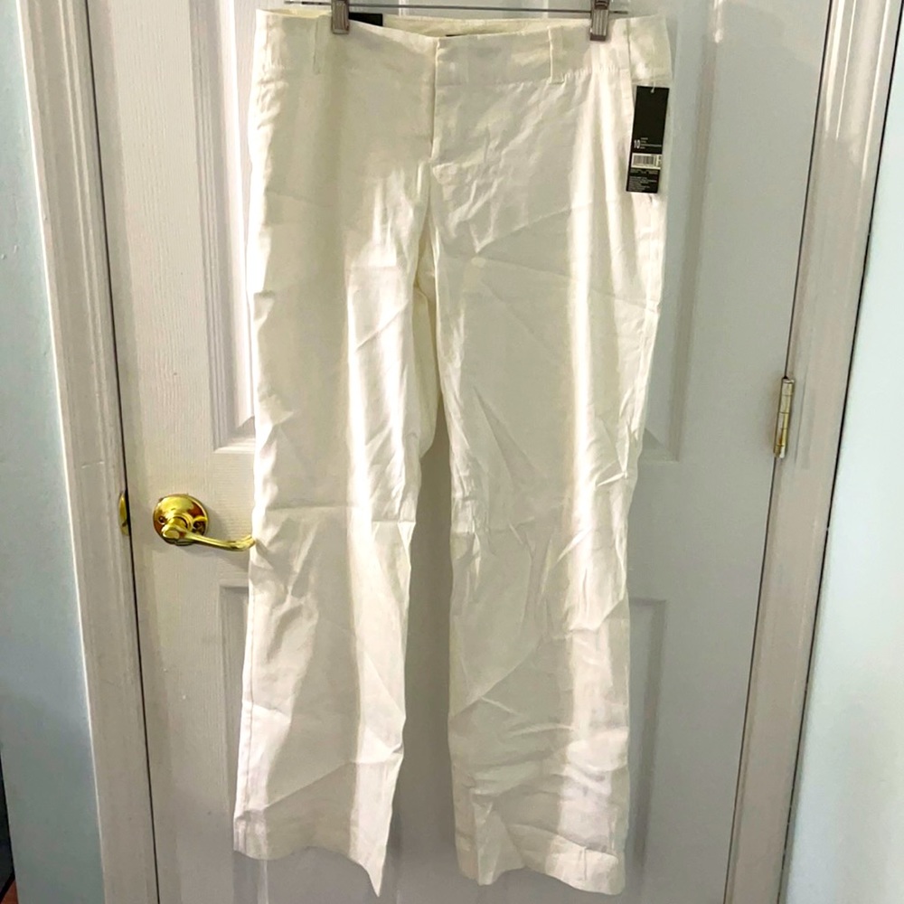 Mossimo white linen stretch size 10 pants